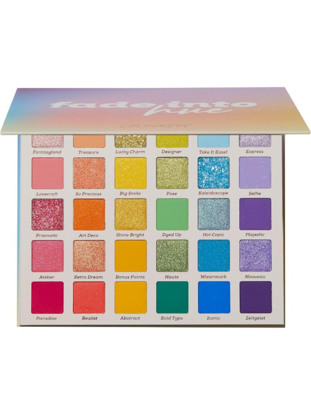 Vibrant Multi-Color Eyeshadow Palette - Matte, Metallic & Glitter Finishes
